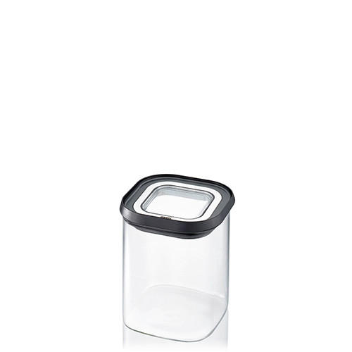 Gefu Vorratsdose Pantry Schwarz, Edelstahl, Transparent 11x13.5x11 cm