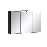 Dulap Cu Oglindă 100/64/20 cm  - culoare crom/grafit, Konventionell, sticlă/metal (100/64/20cm) - Held