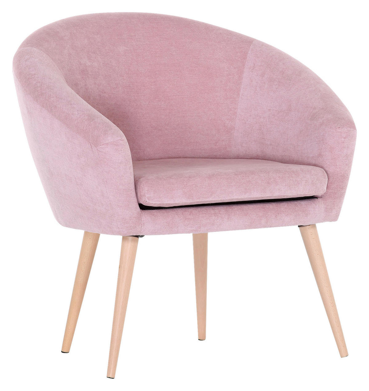 SESSEL in Mikrofaser Rosa  - Rosa, Design (73/73/66cm) - Carryhome