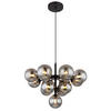 HÄNGELEUCHTE 56/120 cm    - Schwarz, Design, Glas/Metall (56/120cm) - Globo