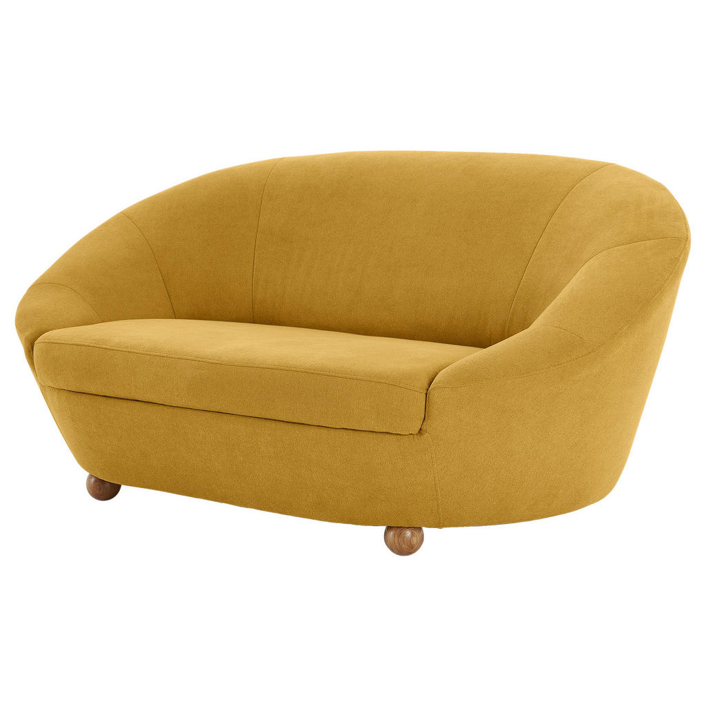 Thumbnail - Looks by W.Joop 2-Sitzer-Sofa Looks IV, Gelb, Textil, Eiche, massiv, Uni, 178x82x114 cm, Made in EU, Rücken echt, Wohnzi...