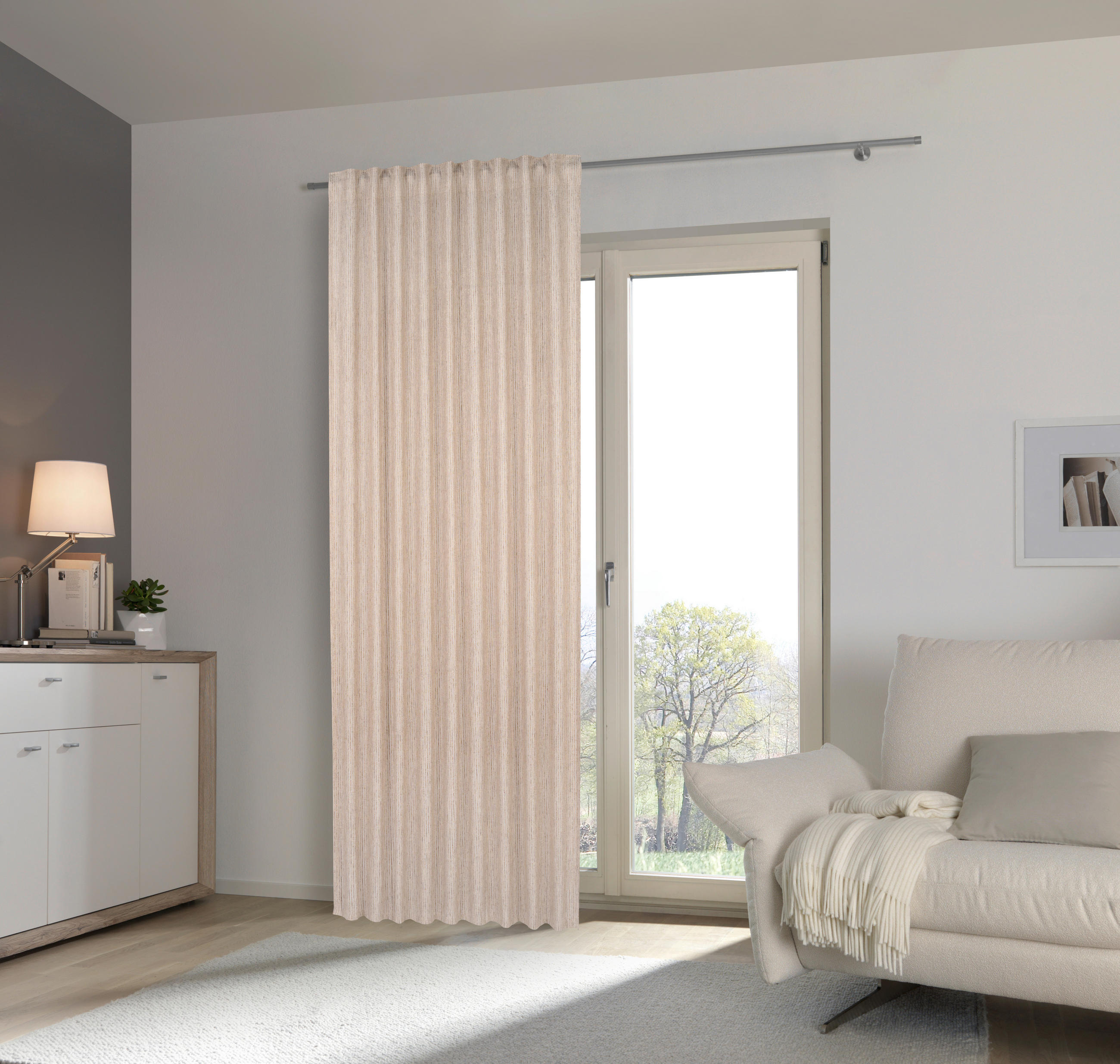 KOMBINIRANA ZAVESA  neprosojno   140/245 cm  - rjava, Design, tekstil (140/245cm) - Esposa