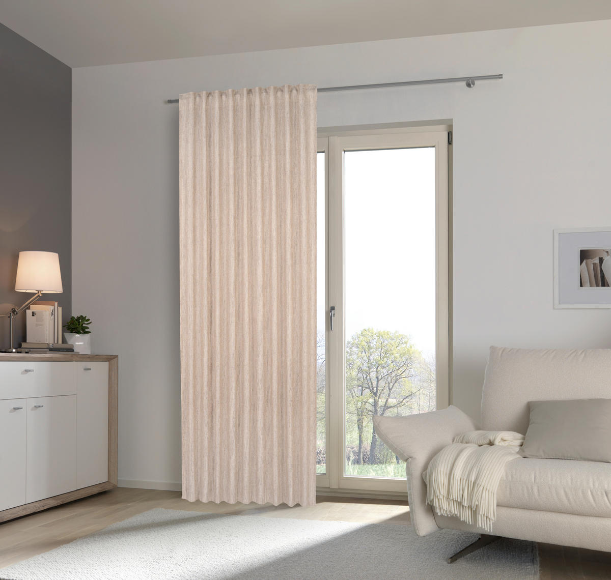 KOMBINIRANA ZAVESA  neprosojno   140/245 cm  - rjava, Design, tekstil (140/245cm) - Esposa
