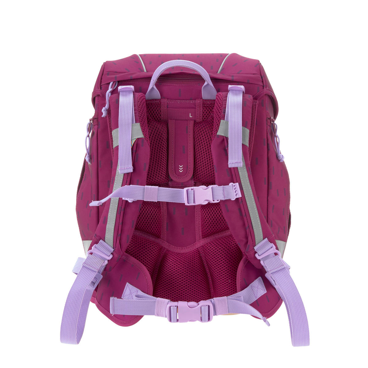 SCHULTASCHENSET - Beere, Basics, Textil (30/25/41,5cm) - Lässig