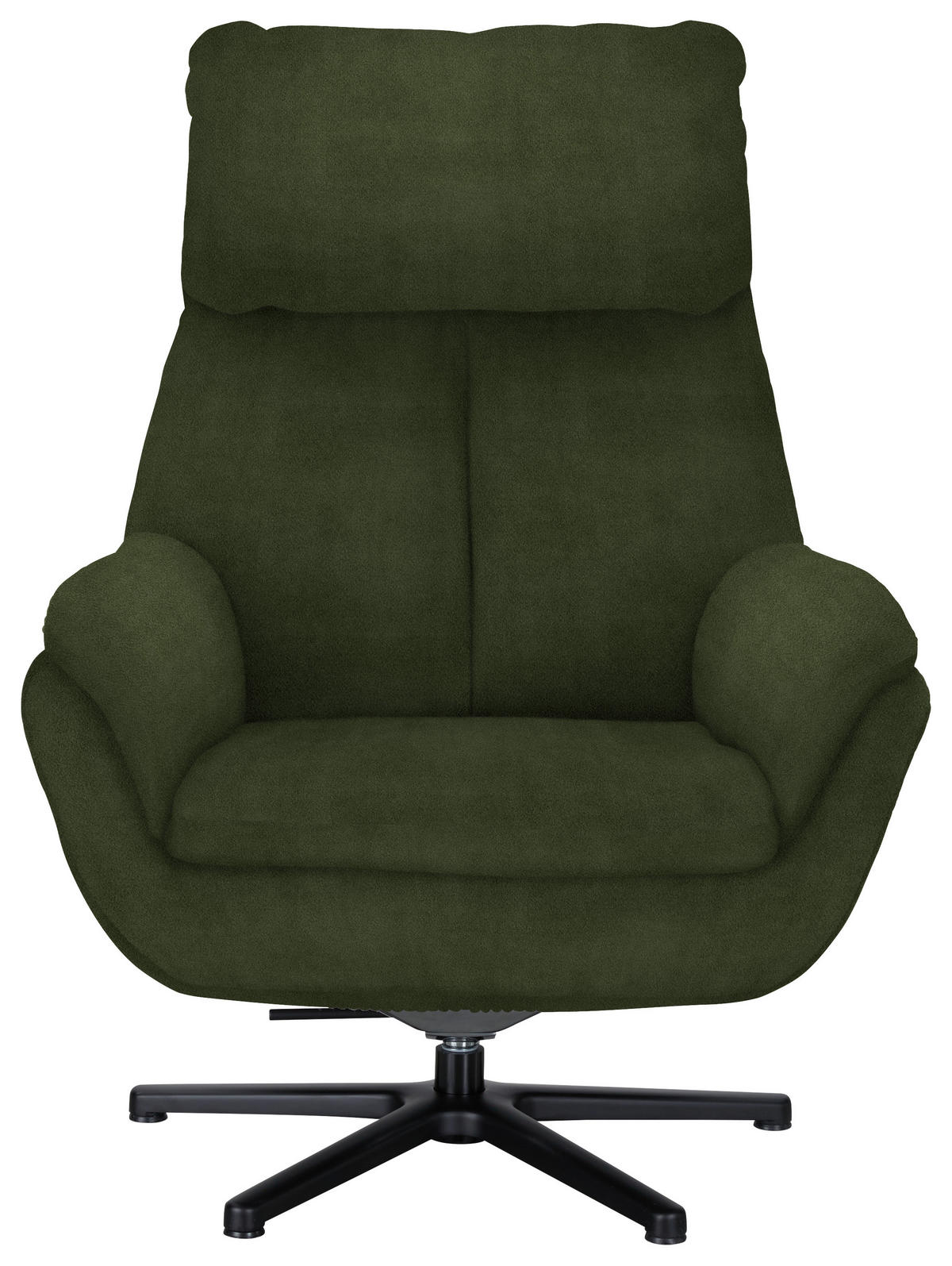 RELAXSESSEL in Textil Grün  - Schwarz/Grün, Design, Textil/Metall (79/108/89cm) - Beldomo Style