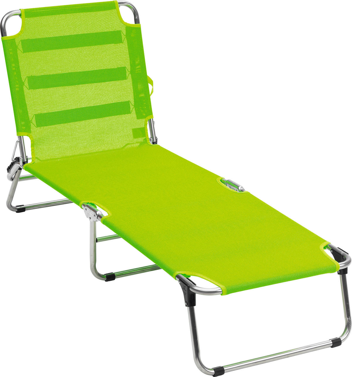 SONNENLIEGE 58/42/190 cm  - Hellgrün, Basics, Textil/Metall (58/42/190cm) - FIAM