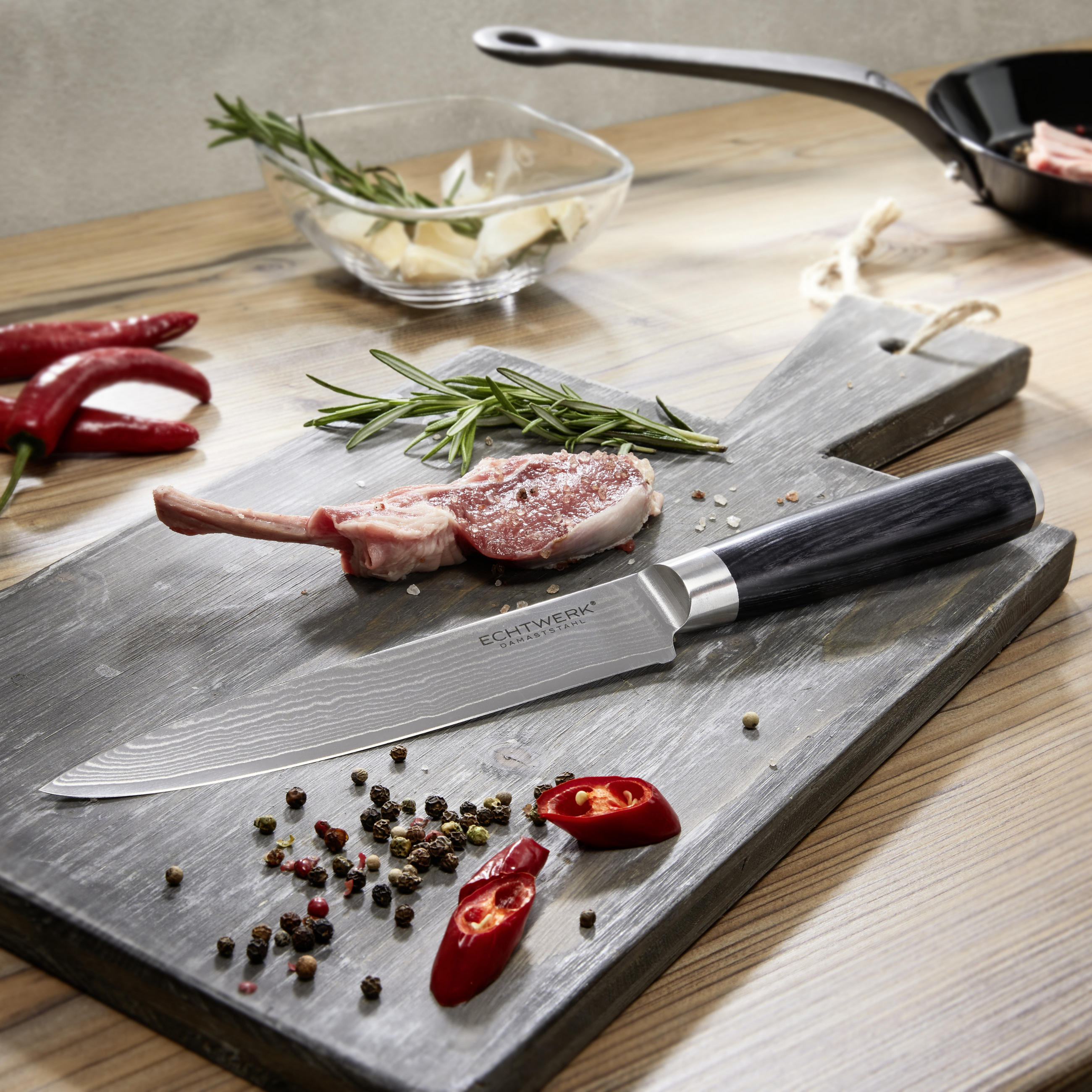 FLEISCHMESSER 30,9 cm  - Edelstahlfarben/Schwarz, MODERN, Holz/Metall (30,9cm) - Echtwerk