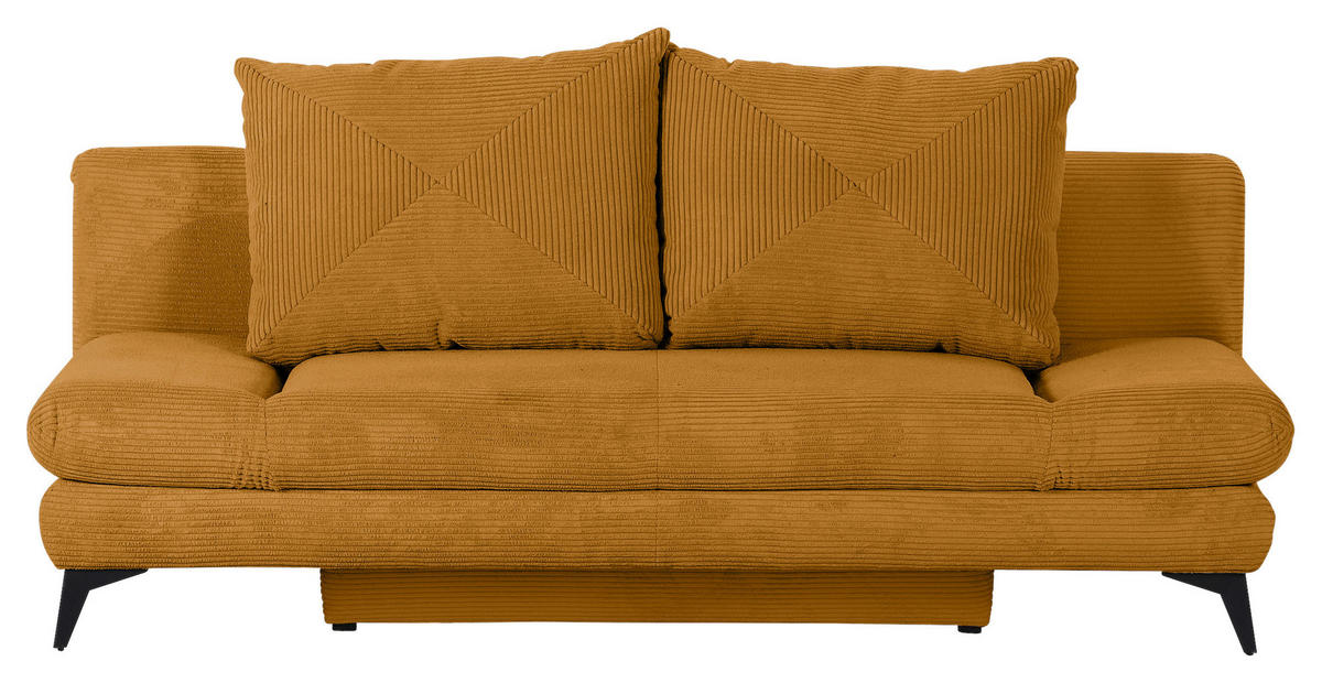 TROSJED NA RAZVLAČENJE tekstil  tamno žuta    - crna/tamno žuta, Konvencionalno, tekstil/metal (200/78/95cm) - home24