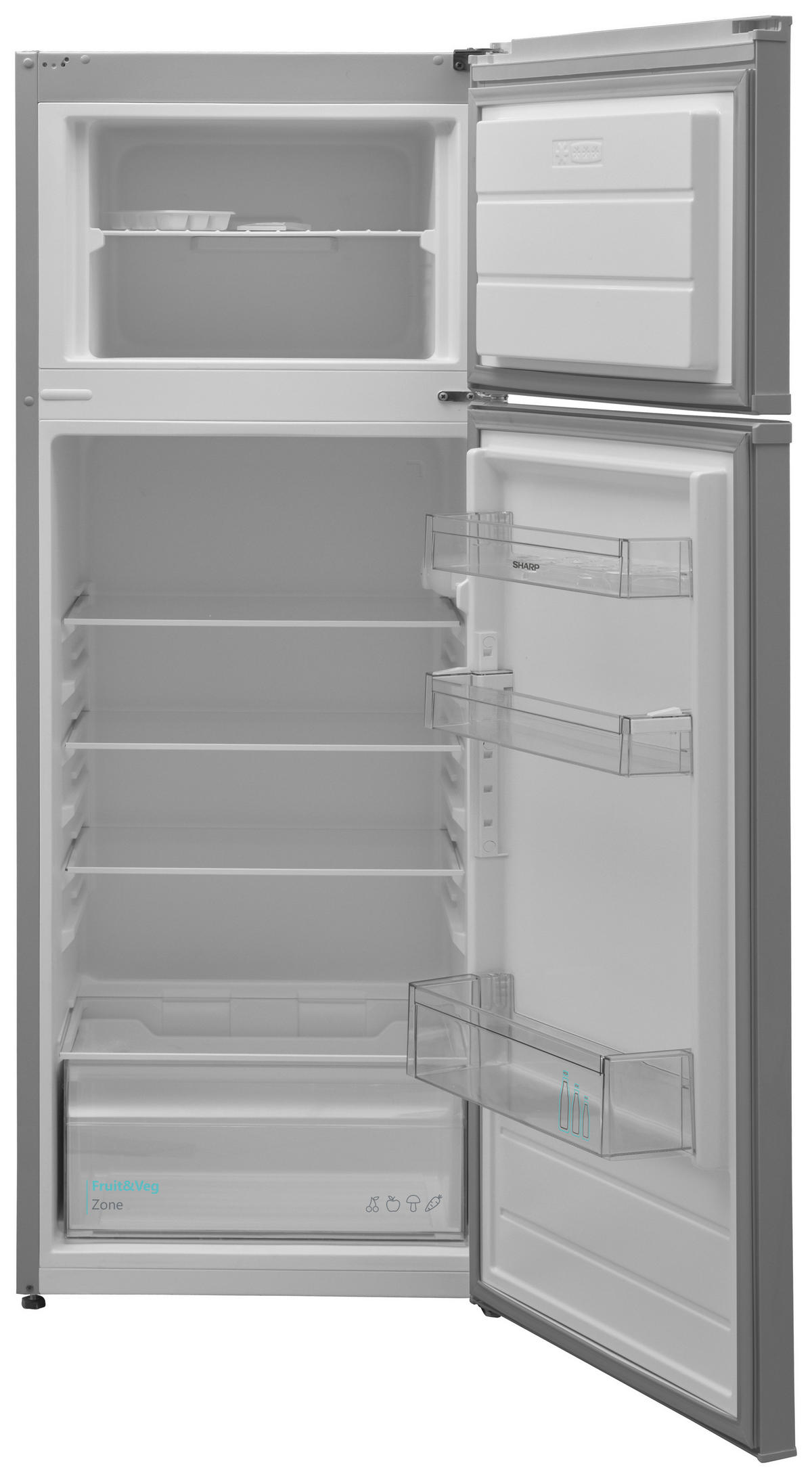 KÜHL-GEFRIER-KOMBINATION SJ-FTB01ITXSD-EU  - Silberfarben, Basics (54/145/57cm) - Sharp