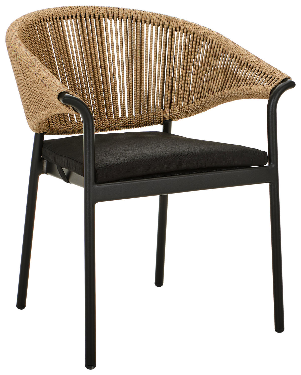 STOLICA SLOŽIVA  prirodne boje, crna  metal, plastika, tekstil      - prirodne boje/crna, Design, metal/tekstil (64/79,5/59cm) - Dieter Knoll