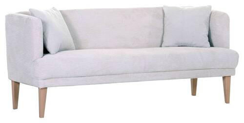 SITZBANK 190/83/70 cm Cord Creme, Weiß, Eichefarben Holz  - Eichefarben/Creme, Design, Holz/Textil (190/83/70cm) - Landscape