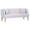 SITZBANK in Textil Creme, Weiss, Eichefarben  - Weiss/Eichefarben, Design, Holz/Textil (190/83/70cm) - Landscape