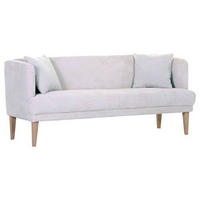 SITZBANK 190/83/70 cm Cord Creme, Weiß, Eichefarben Holz  - Eichefarben/Creme, Design, Holz/Textil (190/83/70cm) - Landscape