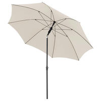 SONNENSCHIRM  210/210 cm  - Schwarz/Naturfarben, Design, Textil/Metall (210/210cm) - Doppler