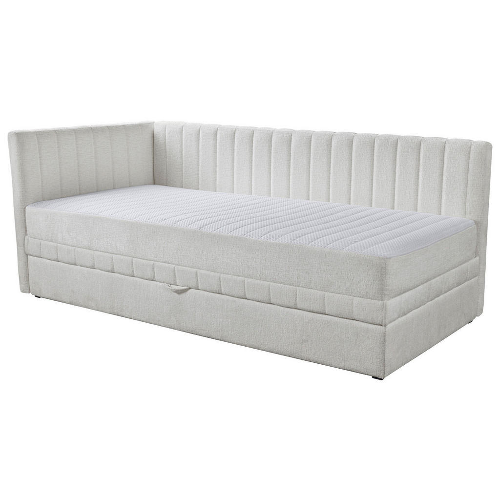 Thumbnail - Mid.you Schlafsofa Roma, Creme, Holz, Textil, Kiefer, Hartholz, 3-Sitzer, 212x83x99 cm, Bettkasten erhältlich, Bettfunkt...