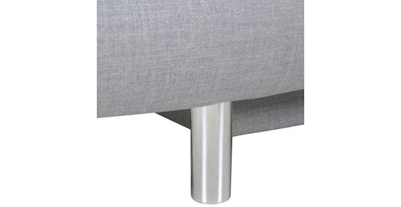 SCHLAFSOFA Flachgewebe Hellgrau - Chromfarben/Hellgrau, Design, Kunststoff/Textil (194/73/91cm) - Xora