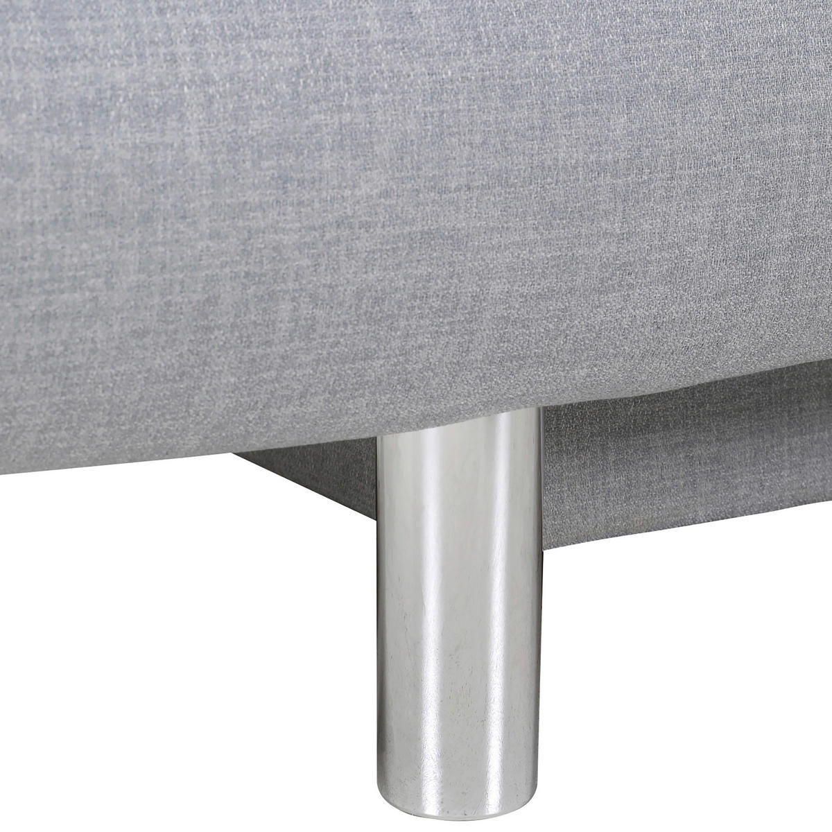 SCHLAFSOFA Flachgewebe Hellgrau  - Chromfarben/Hellgrau, Design, Kunststoff/Textil (194/73/91cm) - Xora