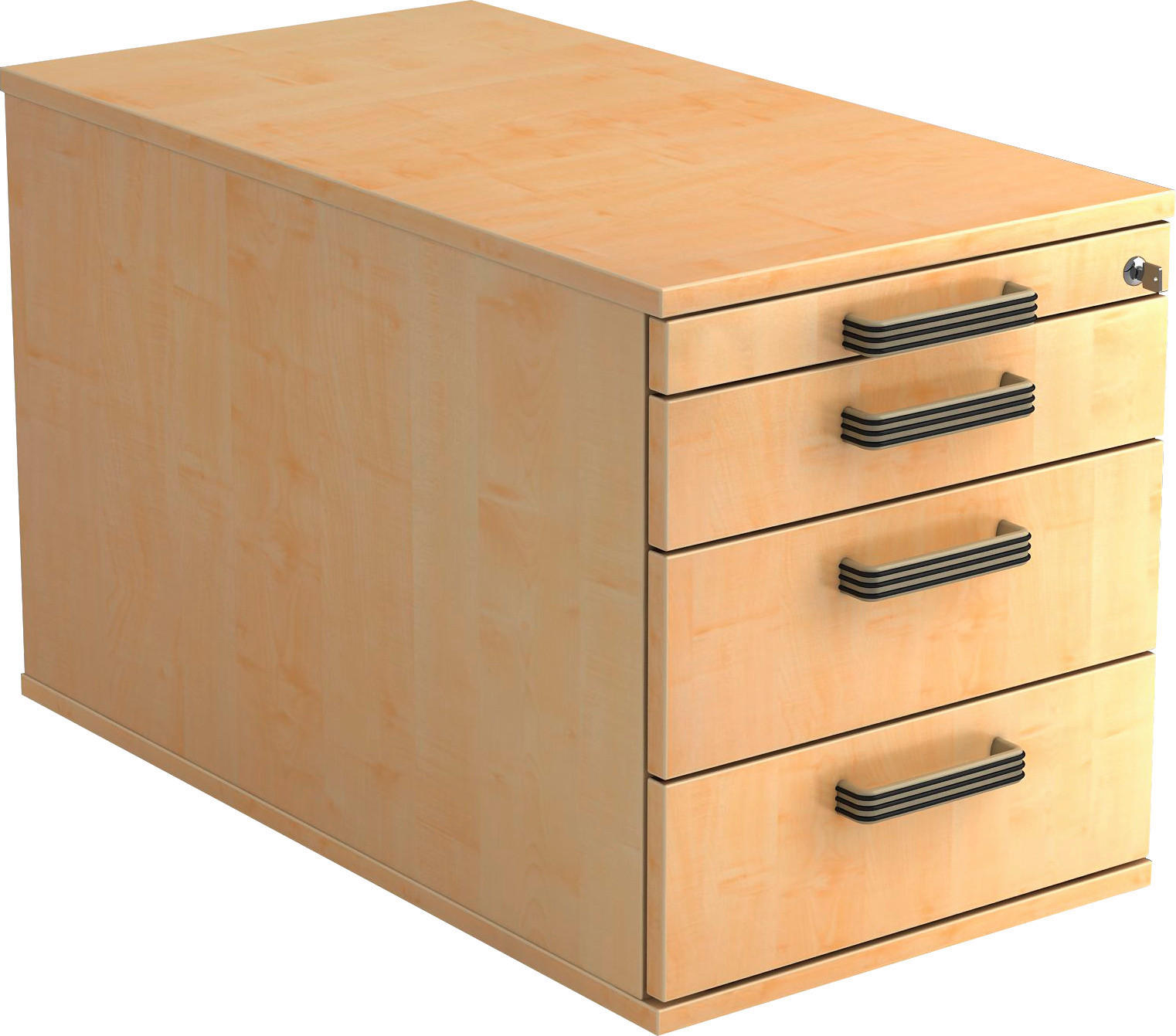 ROLLCONTAINER Ahornfarben  - Ahornfarben/Alufarben, KONVENTIONELL, Holzwerkstoff/Kunststoff (42,8/51,2/80cm) - Venda