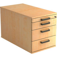 ROLLCONTAINER Ahornfarben  - Ahornfarben/Alufarben, KONVENTIONELL, Holzwerkstoff/Kunststoff (42,8/51,2/80cm) - Venda