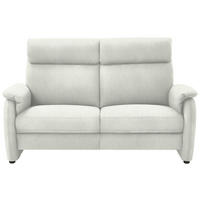 2,5-SITZER in Flachgewebe Weiss  - Weiss/Schwarz, Konventionell, Textil/Metall (178/107/97cm) - Pure Home Comfort
