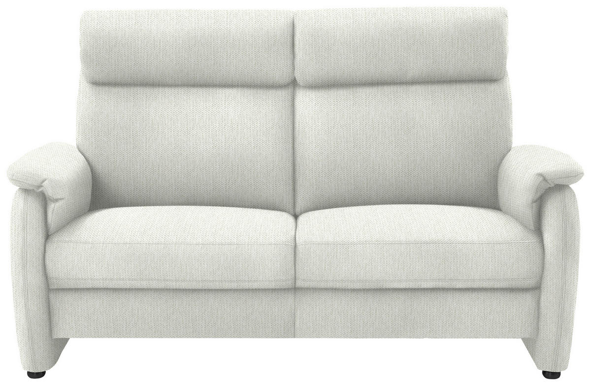 2,5-SITZER in Flachgewebe Weiss  - Weiss/Schwarz, Konventionell, Textil/Metall (178/107/97cm) - Pure Home Comfort