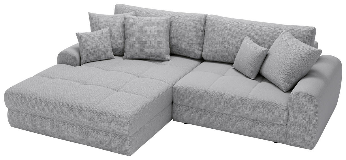 ECKSOFA LORSON Hellblau Struktur  - Beige/Schwarz, Design, Kunststoff/Textil (208/290cm) - Livetastic