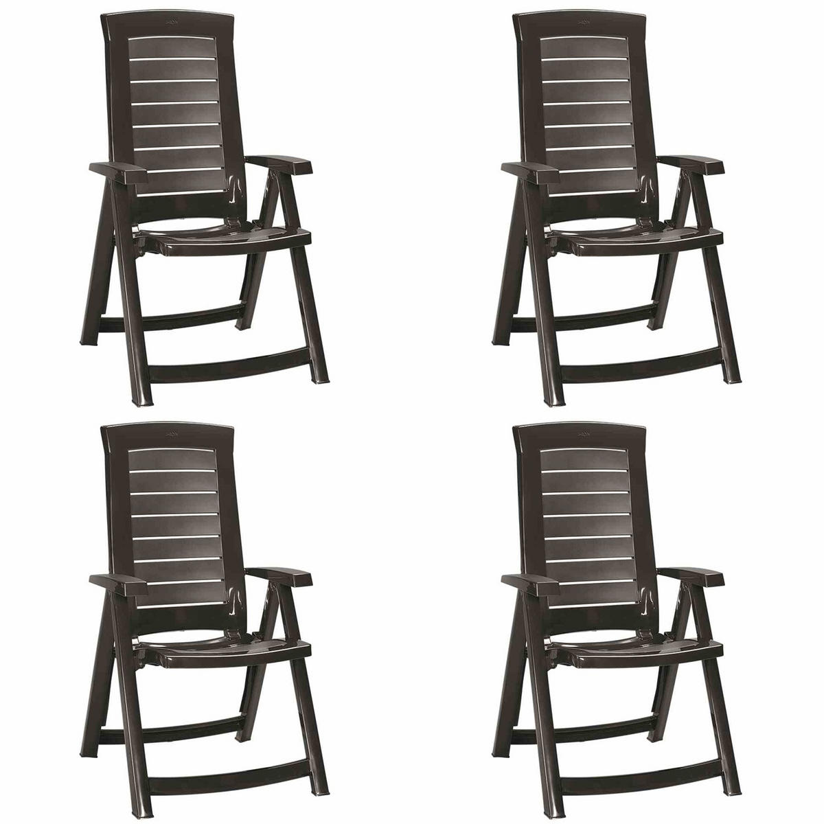 GARTENSESSEL-SET Kunststoff Graphitfarben  - Graphitfarben, KONVENTIONELL, Kunststoff (72/110/61cm) - Ambia Garden