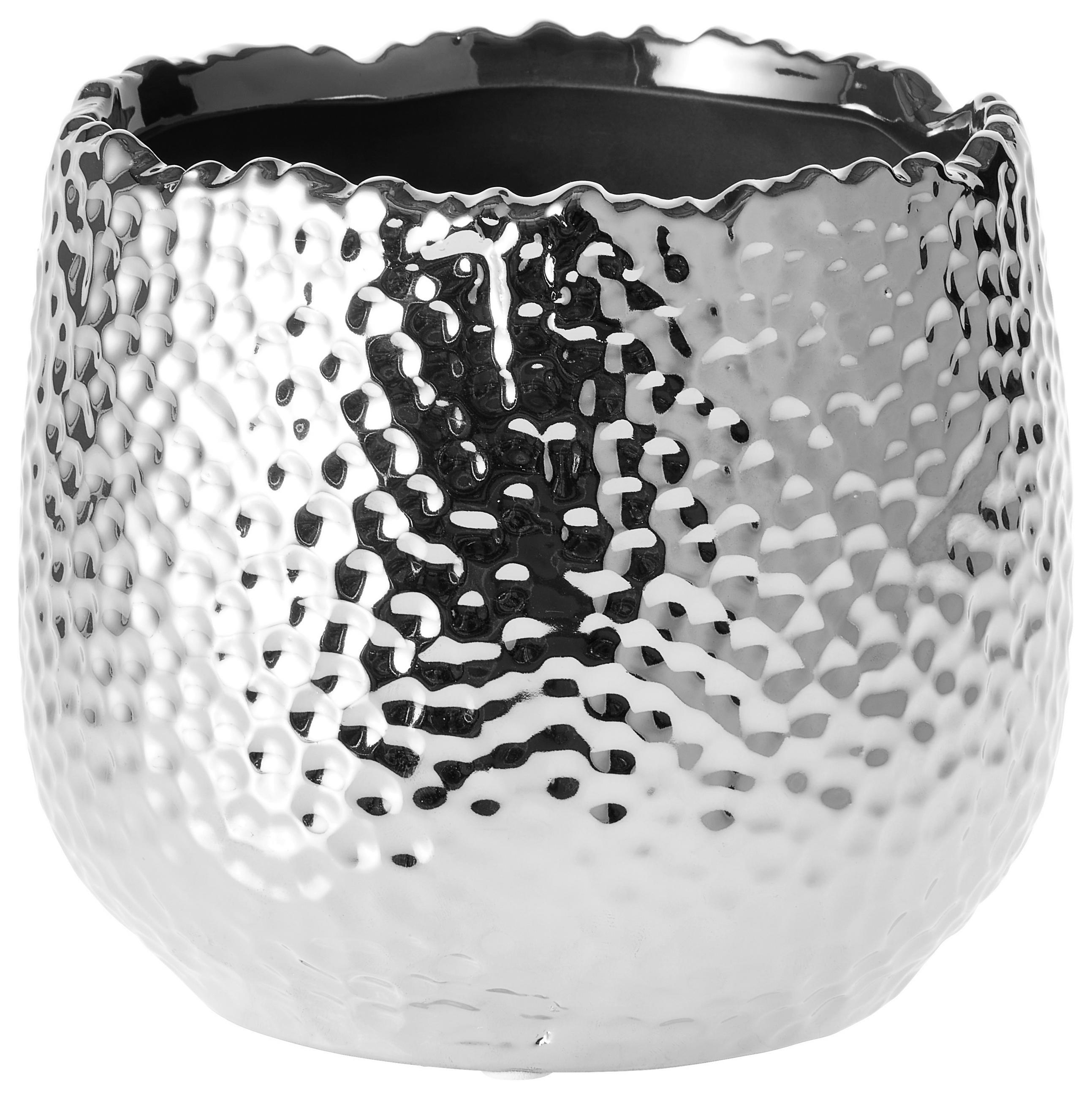 ÜBERTOPF   - Silberfarben, Basics, Keramik (13/13cm)