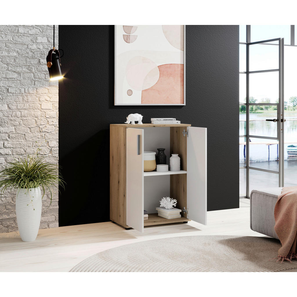 Thumbnail - Mid.you Kommode, Weiß, Eiche, Kunststoff, 1 Fächer, 60x84x35 cm, Typenauswahl, Wohnzimmer, Kommoden & Sideboards, Kommod...