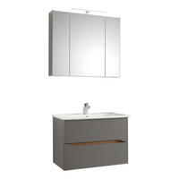 BADEZIMMER 3-teilig  in 80 cm  - Eichefarben/Dunkelgrau, KONVENTIONELL, Keramik/Holzwerkstoff (80cm) - Pelipal