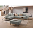 ECKSOFA  in Leinwand Hellgrau  271/318 cm  - Hellgrau/Schwarz, Design, Textil/Metall (271/318cm) - Belluti