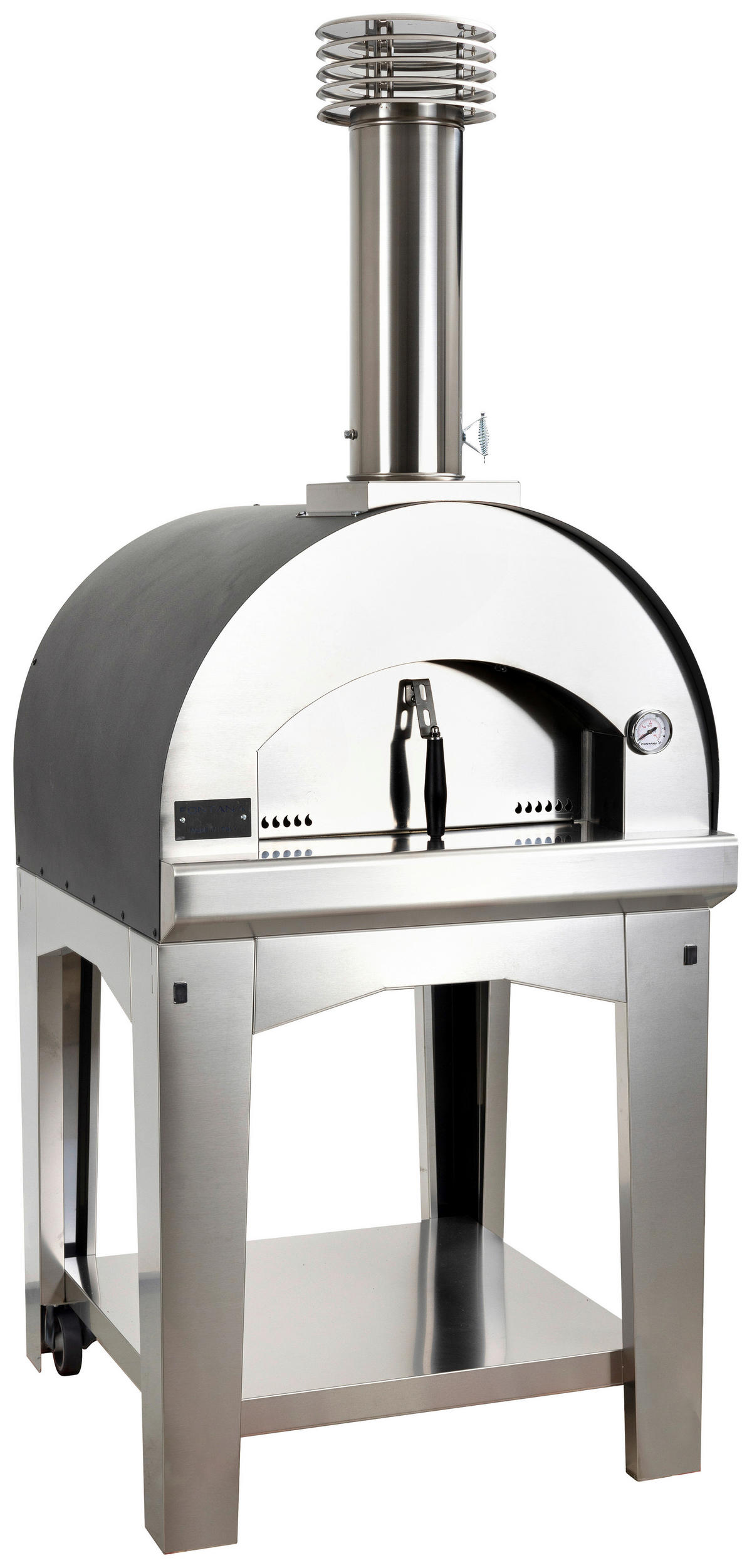 PIZZAOFEN - Edelstahlfarben, Design, Metall (80/140/86cm) - Nouvel