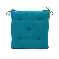 PODUŠKA NA SEDENIE, 40/40/4 cm - petrolejová, Basics, textil (40/40/4cm) - Novel