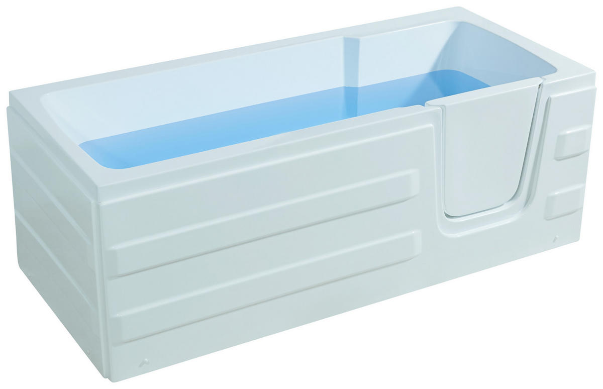 BADEWANNE Wandmontage  170/76/61 cm  - Weiß, KONVENTIONELL, Kunststoff (170/76/61cm)