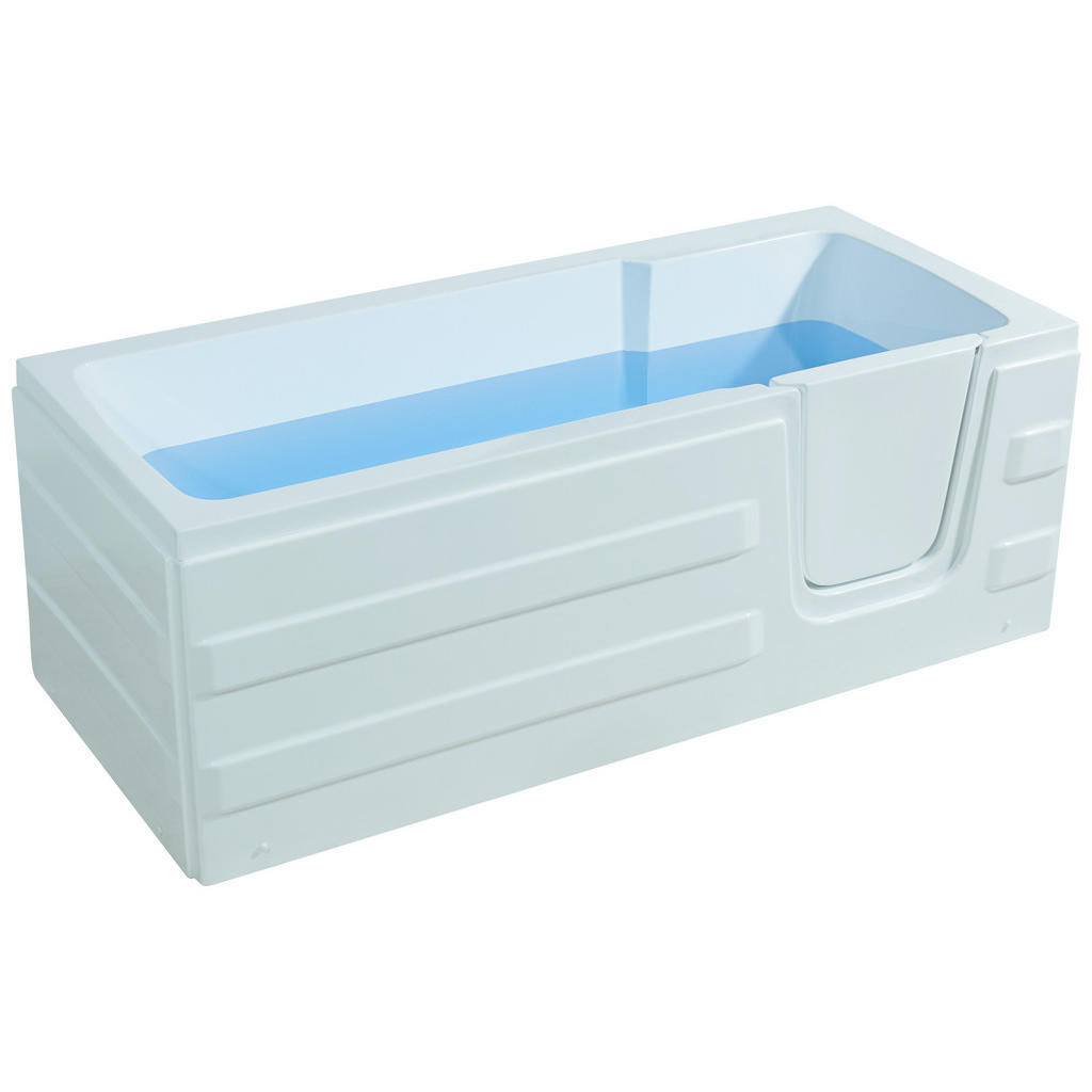 Thumbnail - Badewanne, Weiß, Kunststoff, 76x61x170 cm, komfortable Liegeposition, Badezimmer, Baden & Duschen, Badewannen