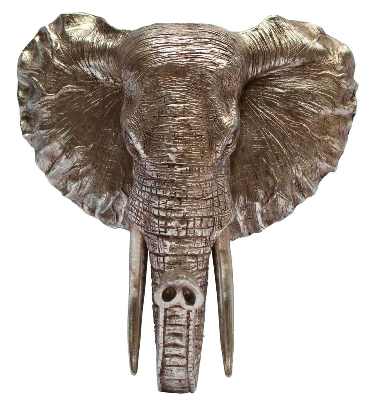 DEKOELEFANT - Silberfarben, Trend, Kunststoff (43,5/41,5/23cm)