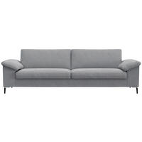 3-SITZER-SOFA Flachgewebe Hellgrau  - Hellgrau/Schwarz, Design, Textil/Metall (241/84,5/92cm) - Livetastic