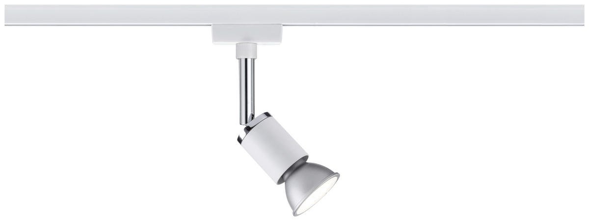 SCHIENENSYSTEM-STRAHLER URail 5,8/11/6,6 cm   - Chromfarben/Weiß, Design, Metall (5,8/11/6,6cm) - Paulmann