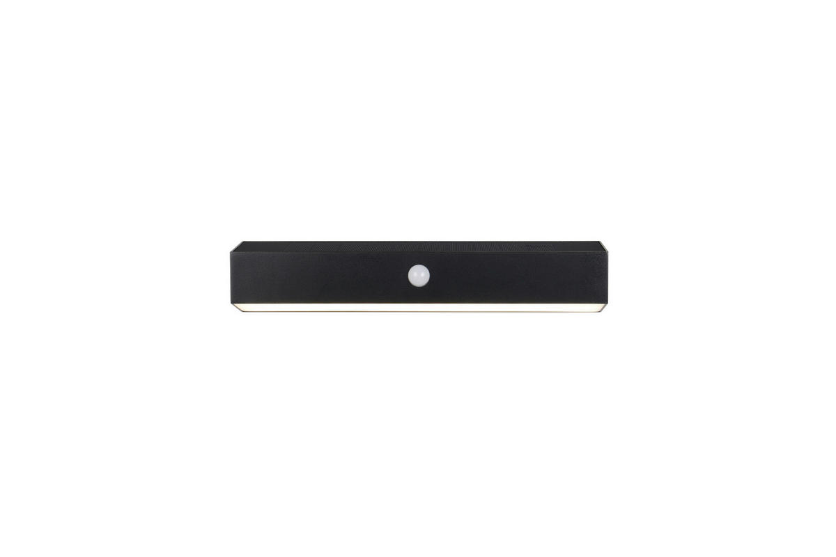 VÄGGLAMPA FÖR UTOMHUS - svart, Klassisk, plast (30,5/6/9,5cm)
