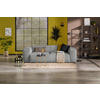 3-SITZER-SOFA Cord Hellgrau  - Hellgrau/Schwarz, Design, Kunststoff/Textil (247/75/104cm) - MID.YOU