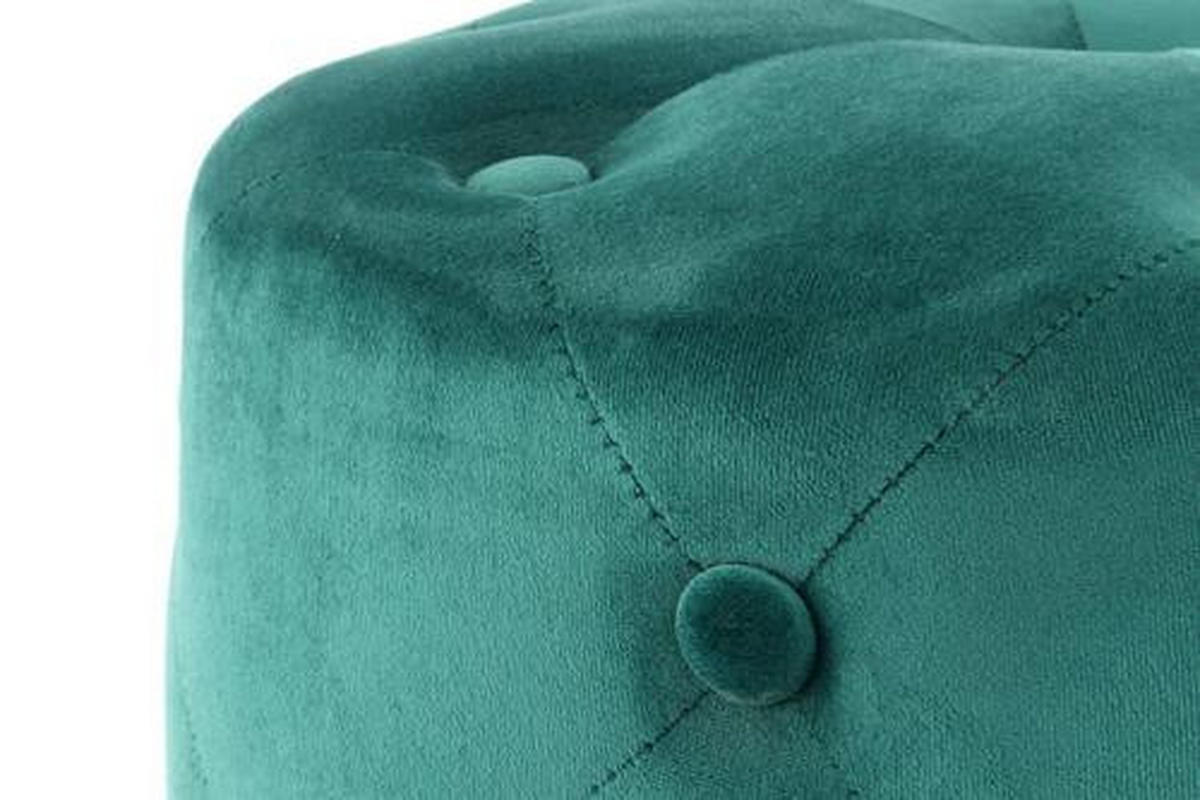 TABURETKA, textil, kompozitné drevo, 40/40/40 cm - zlatá/zelená, Basics, kompozitné drevo/textil (40/40/40cm)