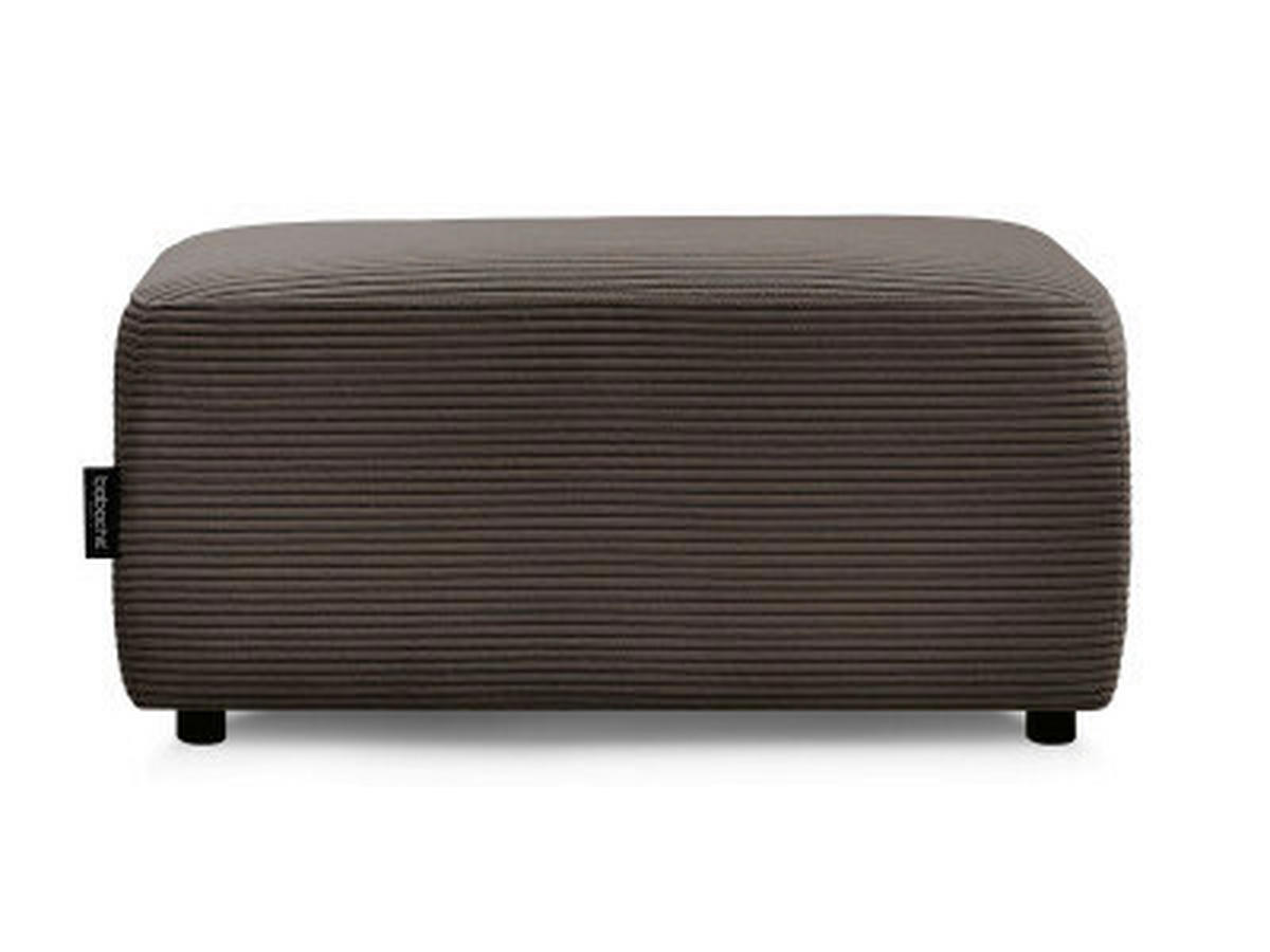 HOCKER ATILLA Cord Taupe  - Taupe/Schwarz, MODERN, Kunststoff/Textil (92/44/48cm)