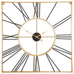 WANDUHR Schwarz, Goldfarben  - Goldfarben/Schwarz, Basics, Metall (71/71cm) - Ambia Home