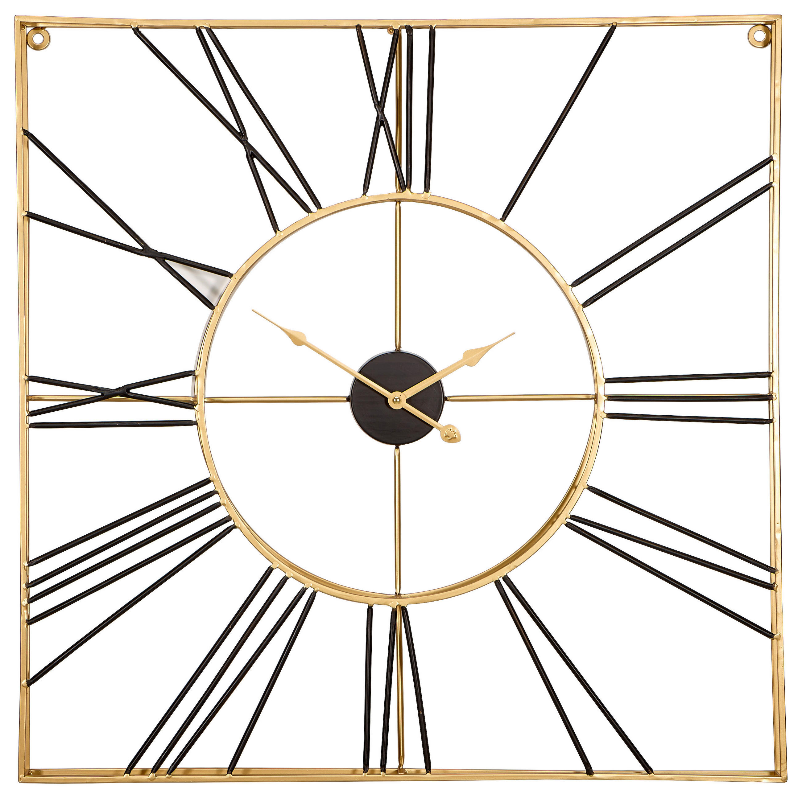Ambia Home NÁSTĚNNÉ HODINY černá, barvy zlata 71/71 cm