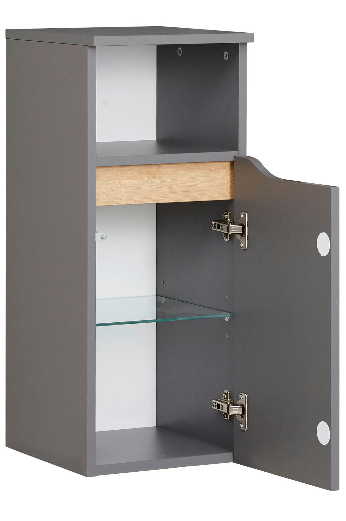 UNTERSCHRANK 30/72/33 cm   - Eichefarben/Dunkelgrau, KONVENTIONELL, Glas/Holzwerkstoff (30/72/33cm) - Pelipal