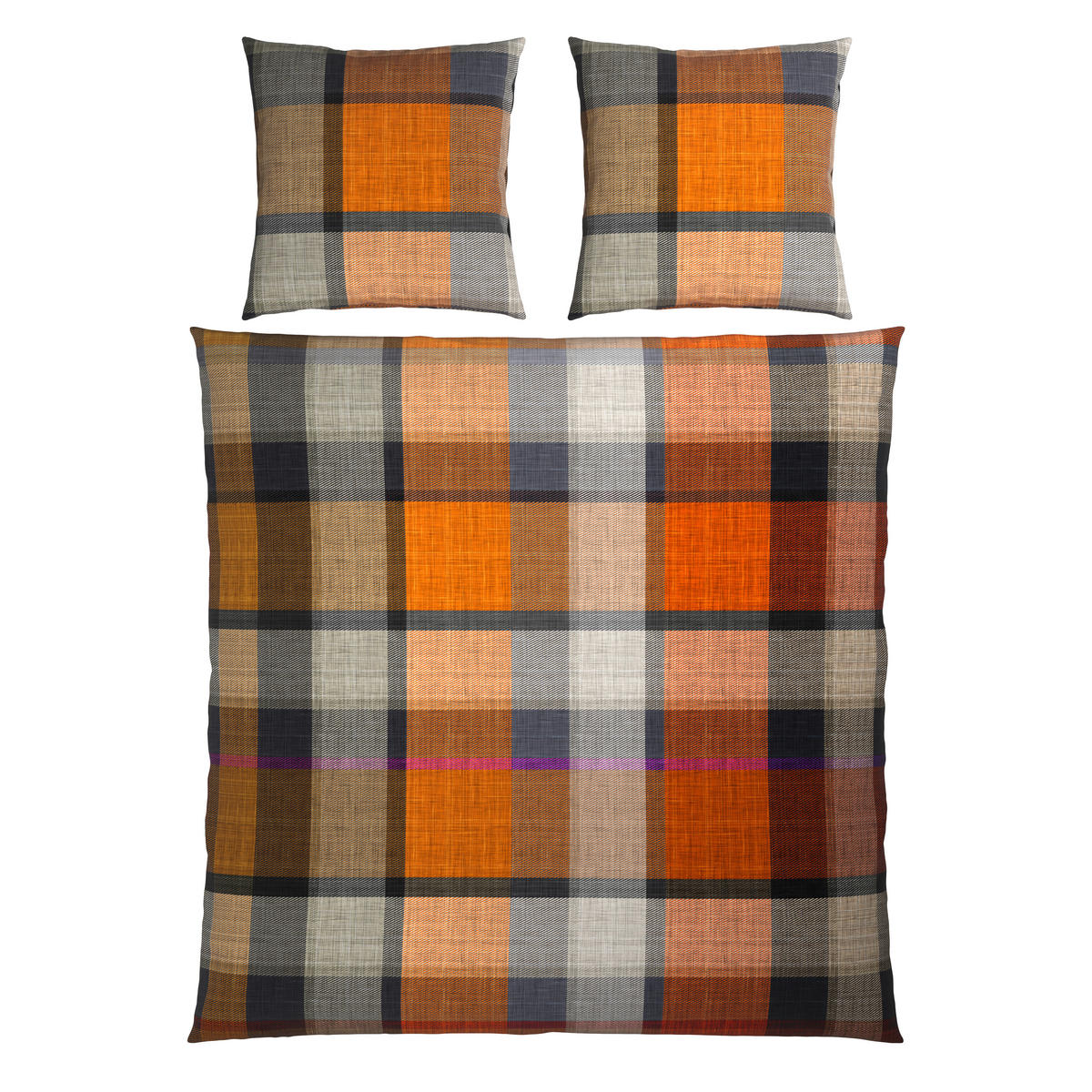 BETTWÄSCHE Flanell 200/200 cm  - Orange, Textil (200/200cm) - Novel