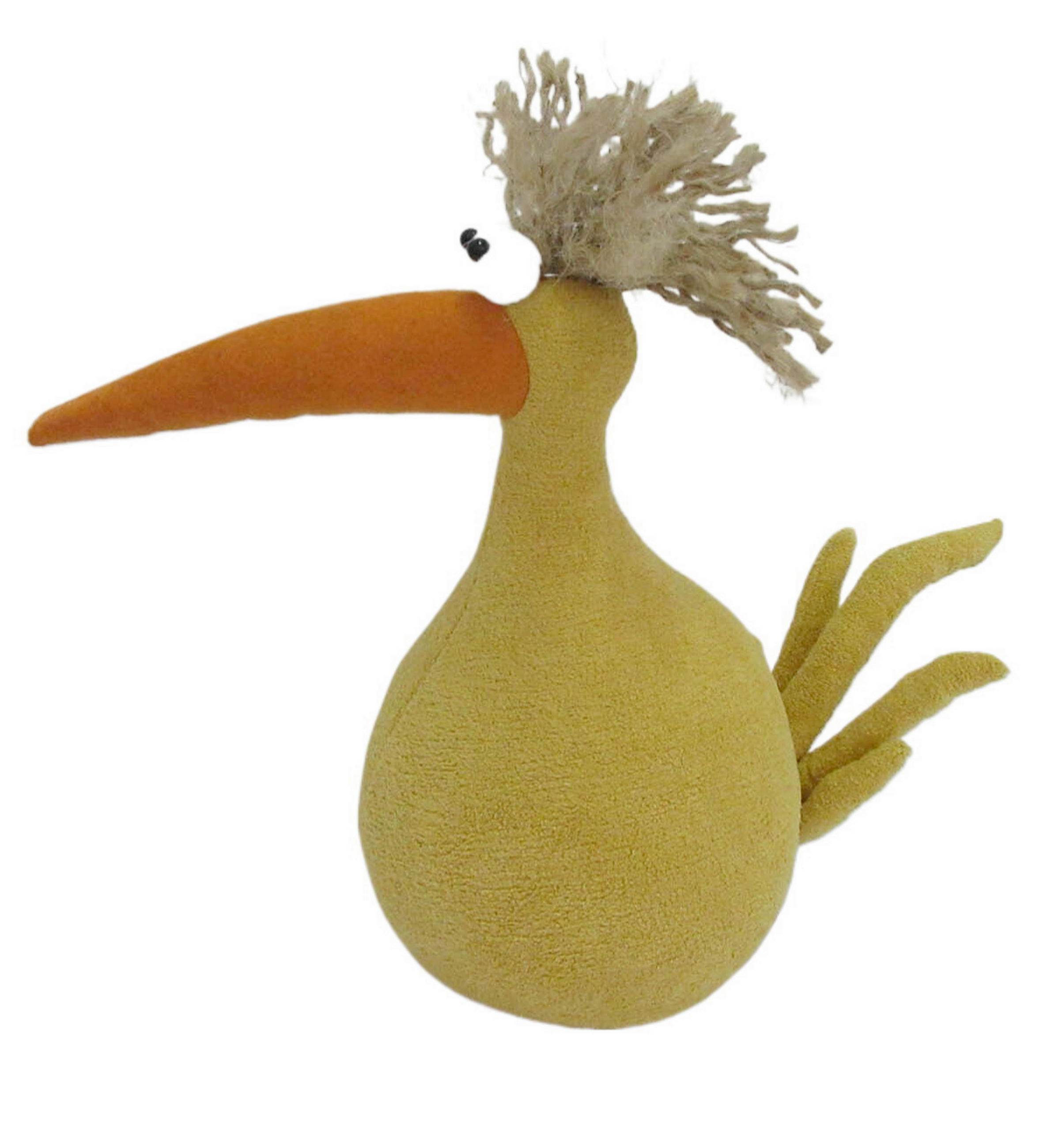 DEKOVOGEL - Dunkelgelb/Orange, LIFESTYLE, Textil (31/32/15cm)