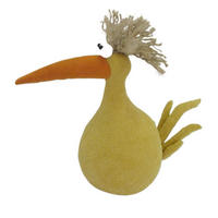 DEKOVOGEL - Dunkelgelb/Orange, LIFESTYLE, Textil (31/32/15cm)