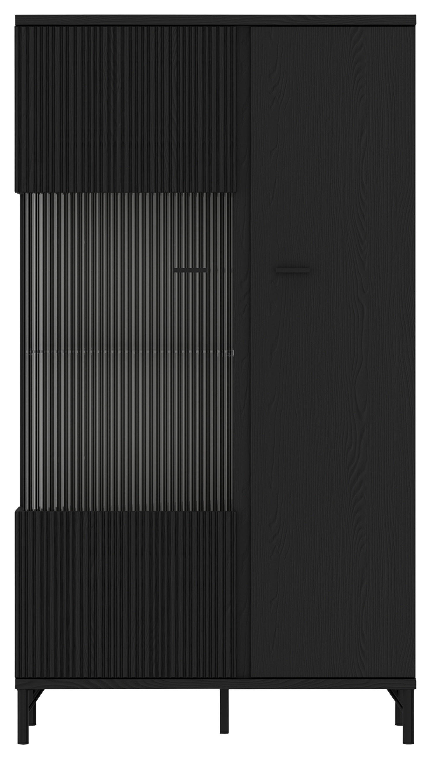 Vitrine Lusaka Schwarz B: 87 cm