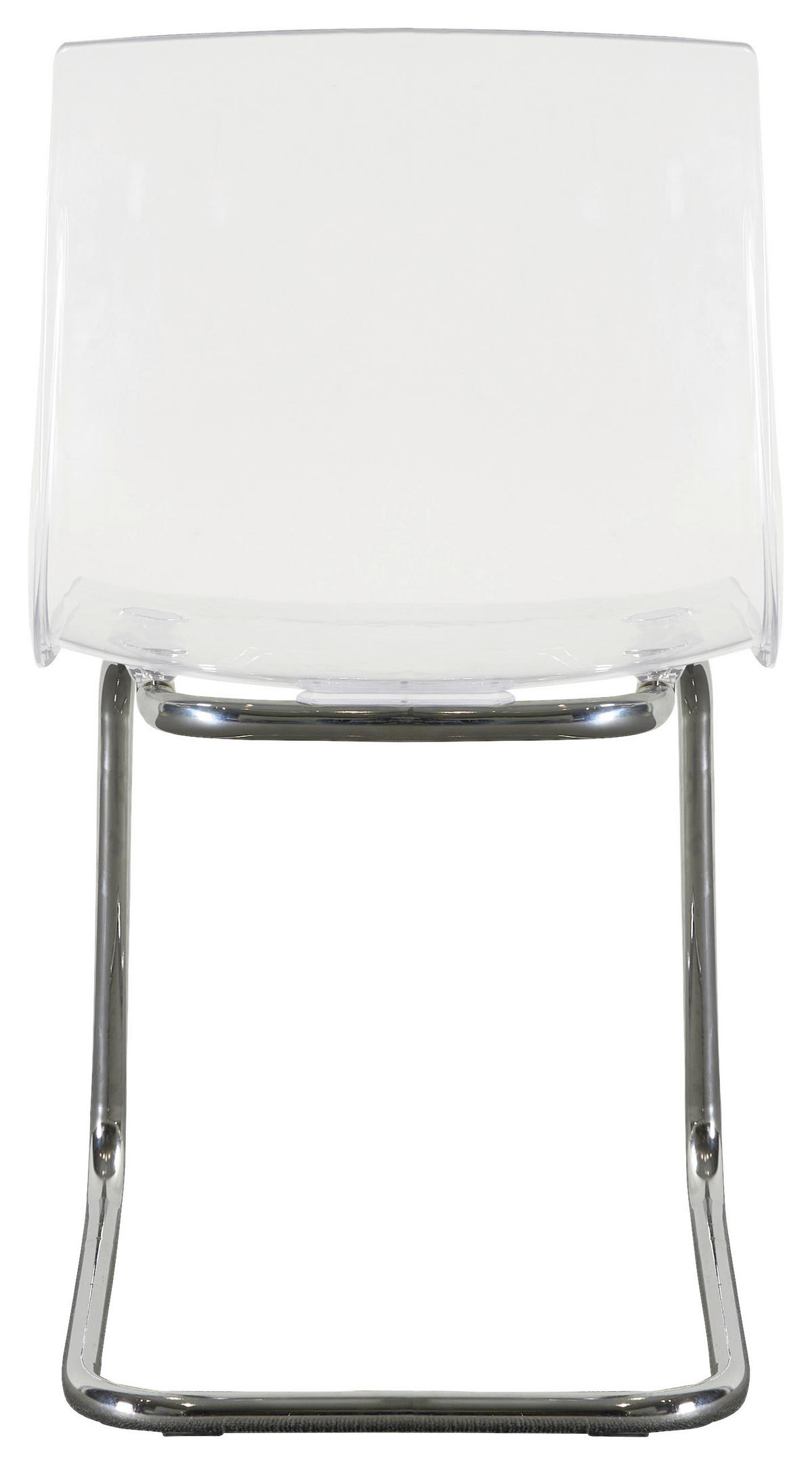 STUHL - Chromfarben/Transparent, Design, Kunststoff/Metall (48/86/50cm) - Stylife